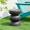 Glitzhome® 18" Multifunctional Faux Terrazzo Garden Stool